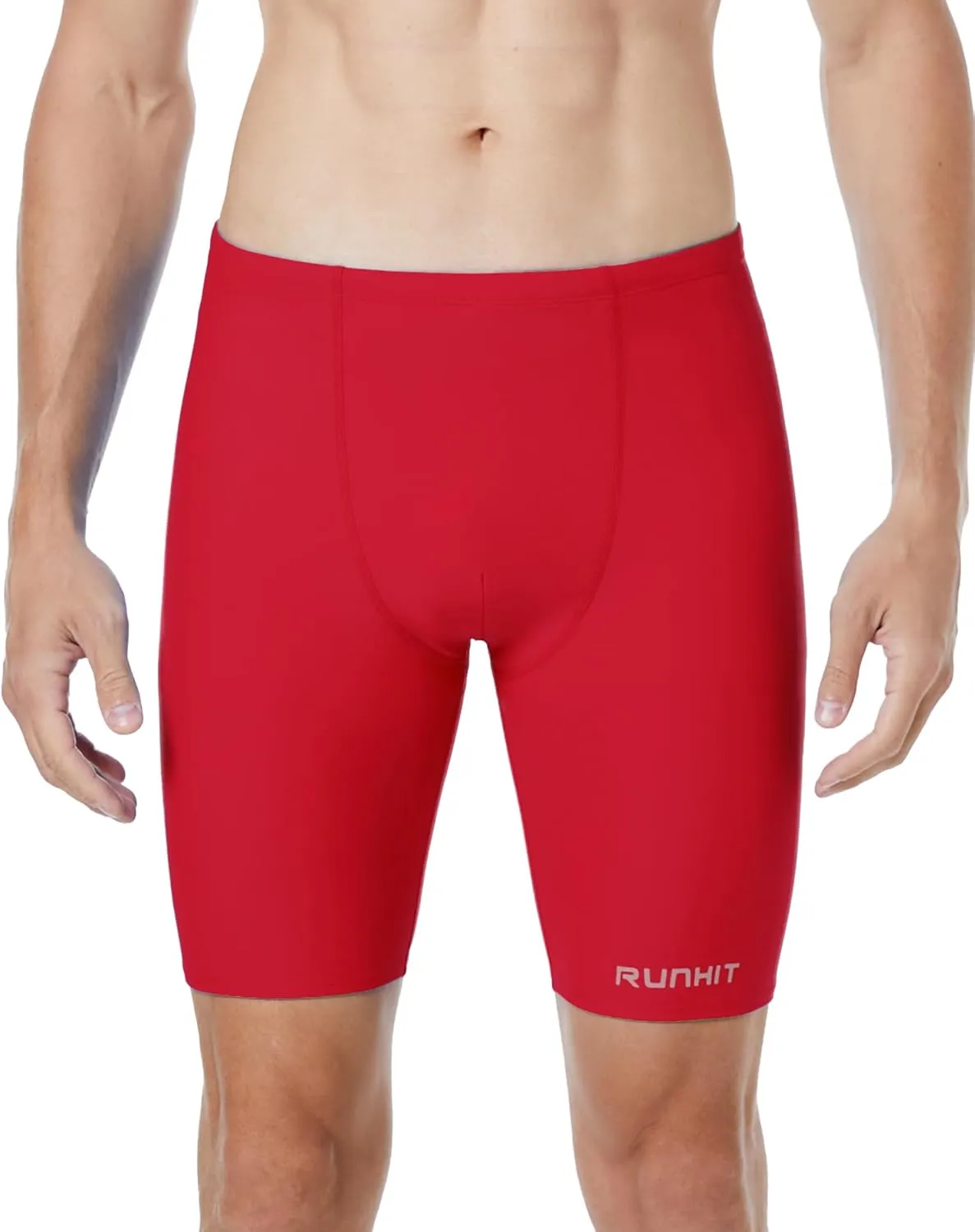Runhit Men's Swim Jammers Competitive Swim Racing Team Swimsuit Quick Dry Athletic Swimming Shorts UPF 50 