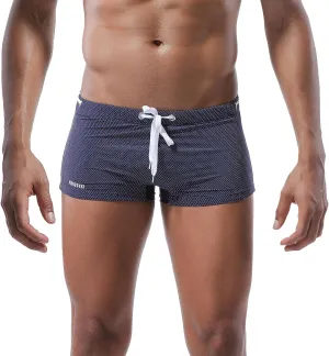 Sexy Swimwear Men's Swimsuits Swim Board Surf Boxer Briefs Trunks Shorts Low Waist Drawstring Tropical Swimming Trunks 1