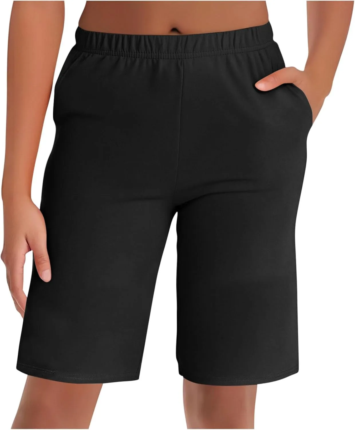 Shorts for Women Dressy Casual Summer Hight Waist Wide Leg Tailored Work Trouser Hiking Vacation Outfit S-3XL