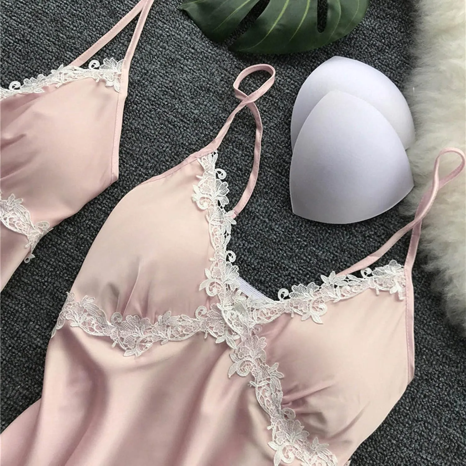 Silk Pajamas for Women Sexy 5pcs Summer Satin Sleepwear Set Lace Trim Robe Cami Shorts Pants Dress Soft Loungwear Set
