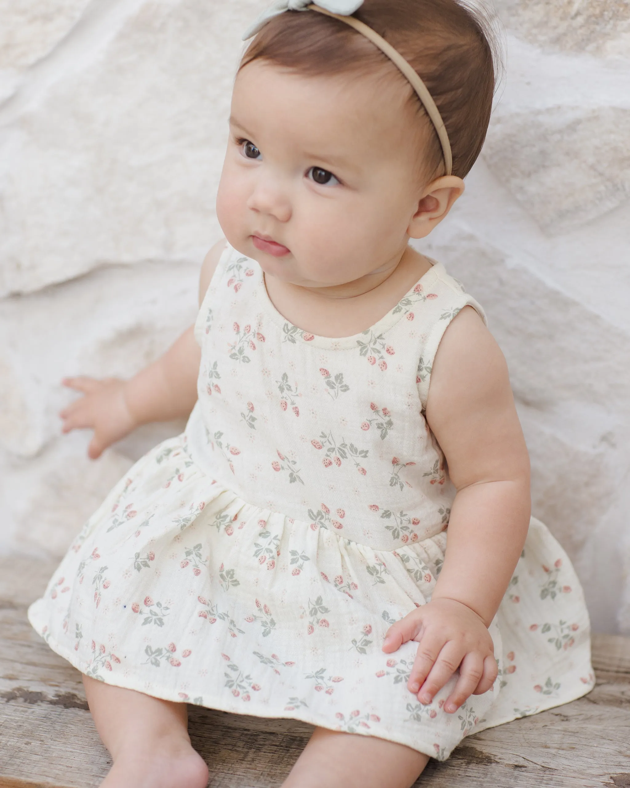 Skirted Tank Romper, Strawberries
