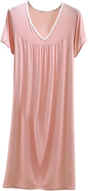 Sleeveless Nightgowns for Women Lightweight Maxi Nightdress Crew Neck Cozy Nightgowns Comfy Flowy Loungewear for Summer