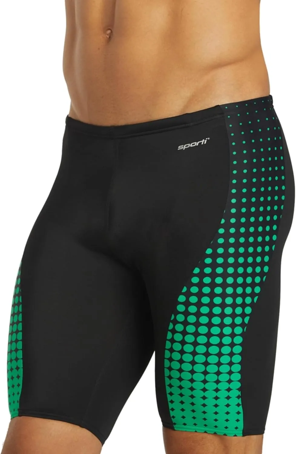 Sporti Men's Athletic Swimwear Jammers, Multi Solid Color - Racing & Training Swimsuit Jammers for Men, Durable Long Lasting