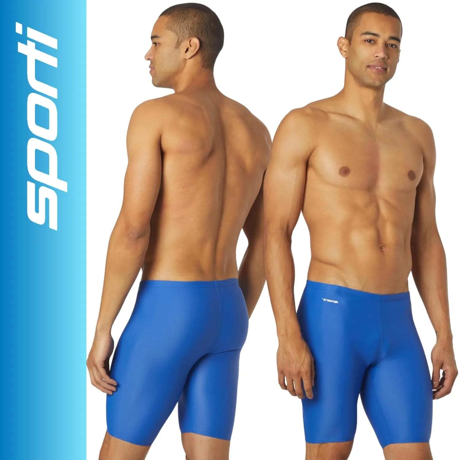 Sporti Men's Athletic Swimwear Jammers, Multi Solid Color - Racing & Training Swimsuit Jammers for Men, Durable Long Lasting