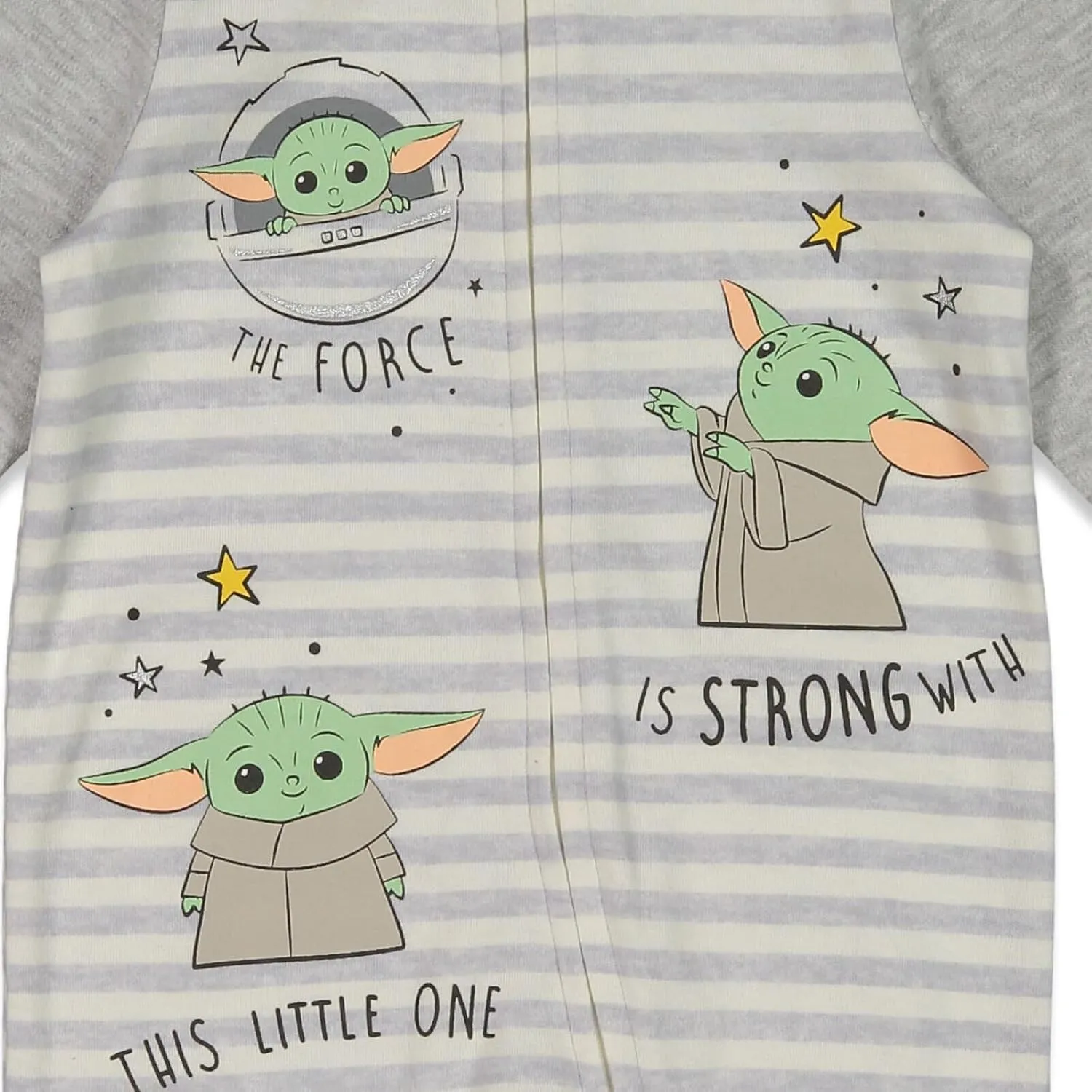 STAR WARS The Mandalorian The Child Zip Up Sleep N' Play Coverall Bib Blanket and Hat 4 Piece Outfit Set Newborn
