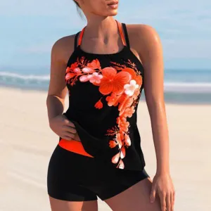 Stylish Floral Print Tankini  Trendy and Comfortable Beachwear