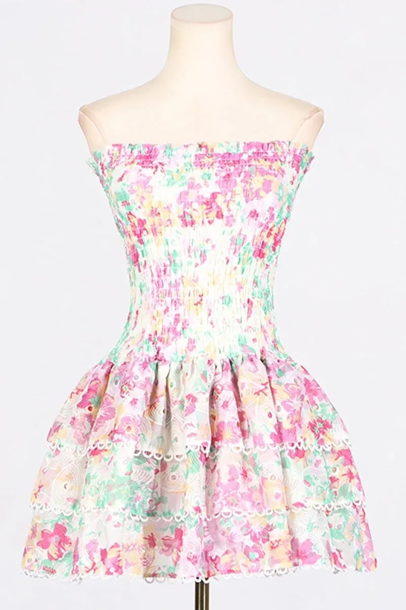 Summer Icon Graceful Strapless Mini Dress