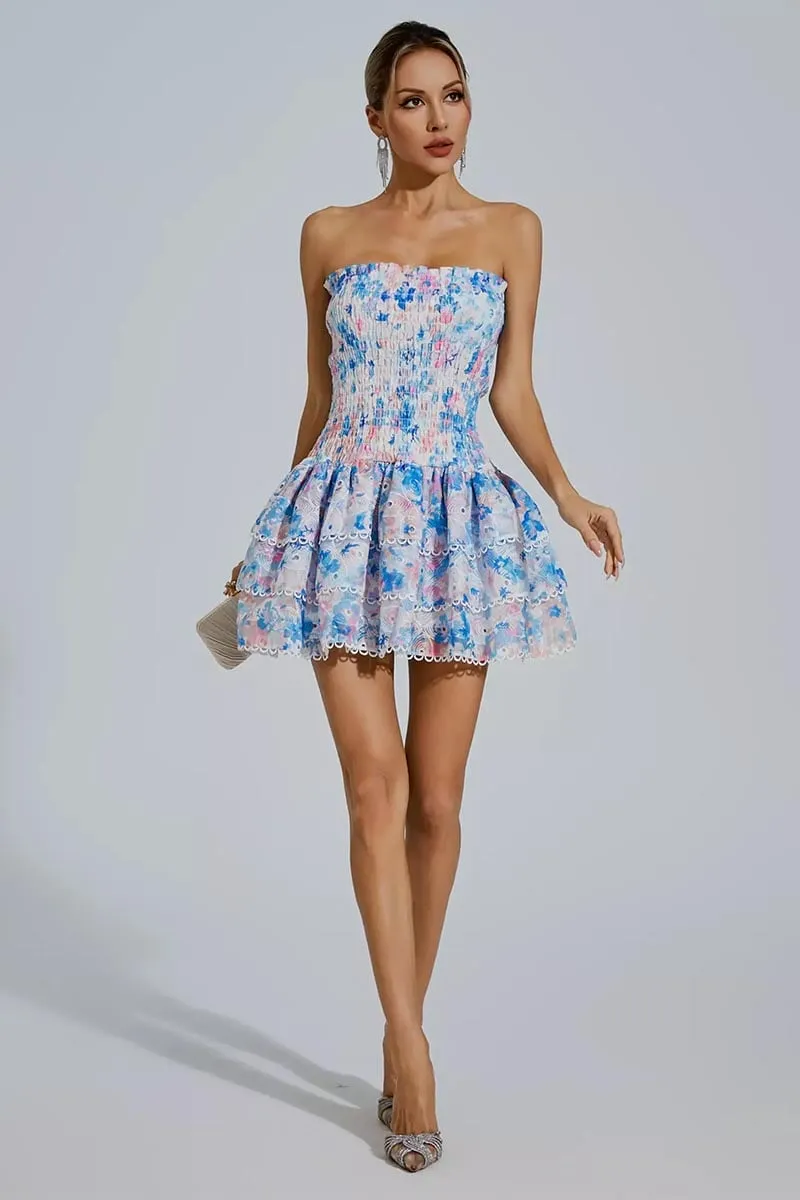 Summer Icon Graceful Strapless Mini Dress