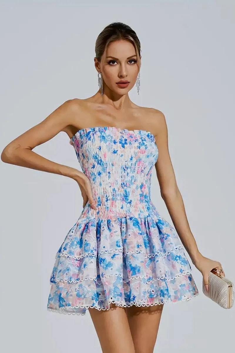 Summer Icon Graceful Strapless Mini Dress