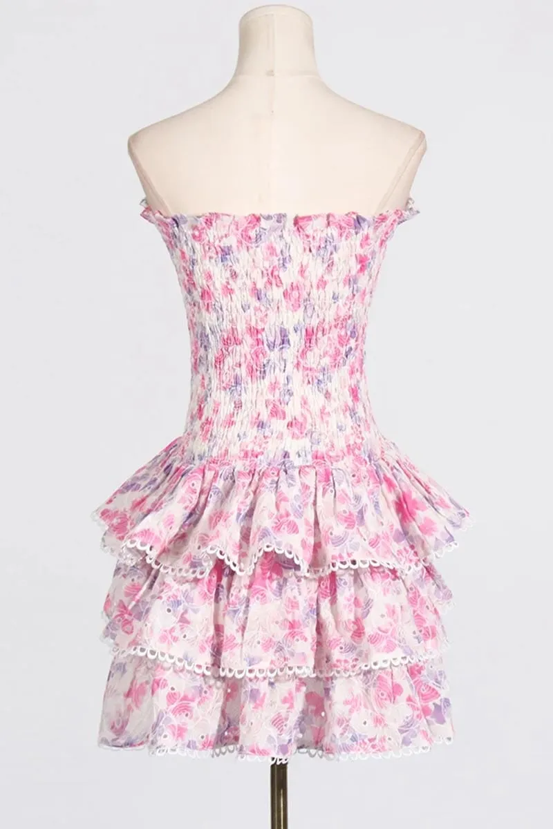Summer Icon Graceful Strapless Mini Dress