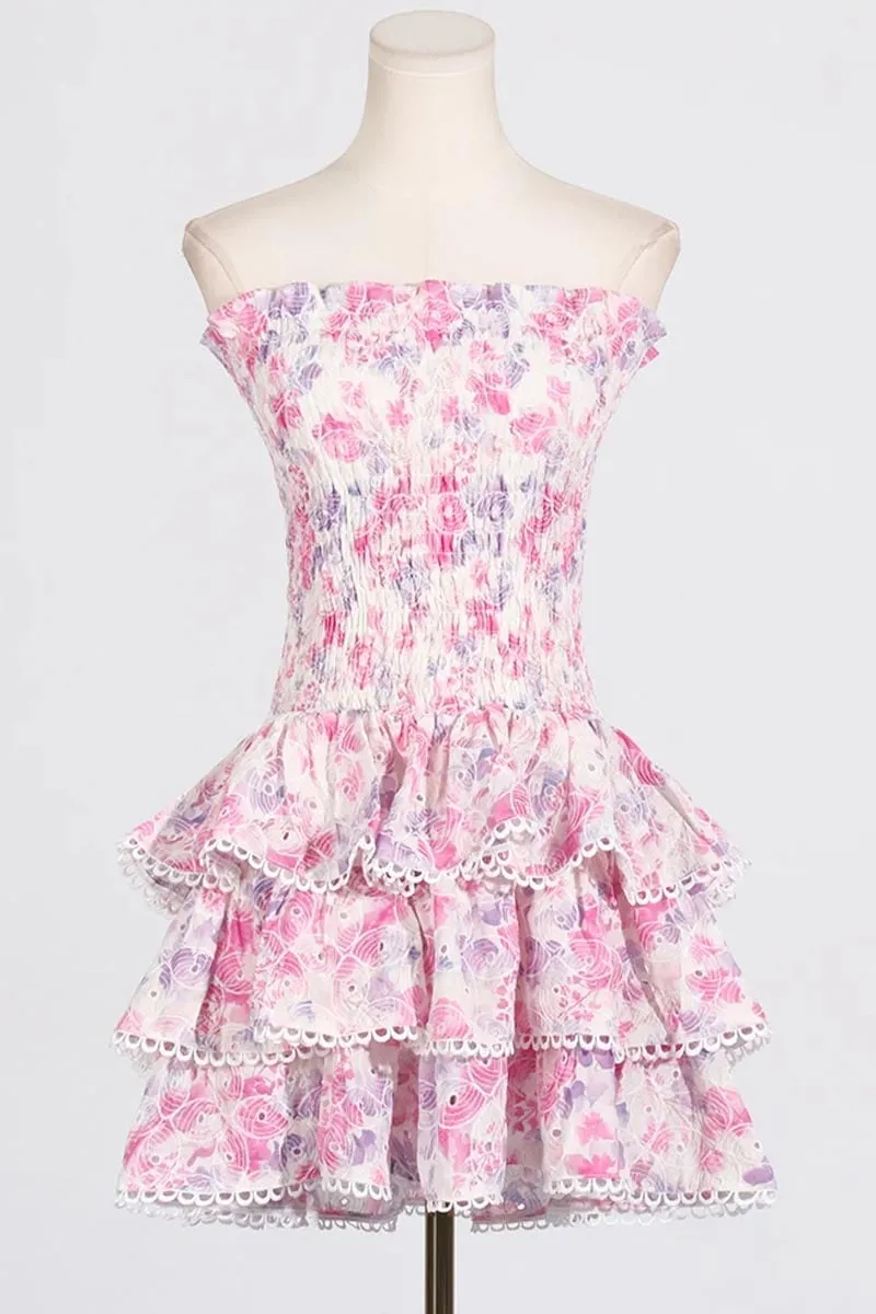 Summer Icon Graceful Strapless Mini Dress