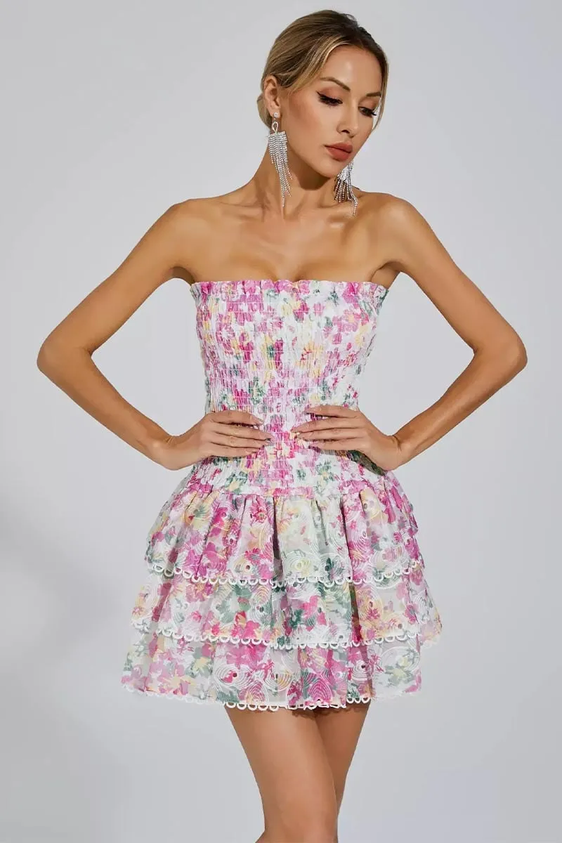 Summer Icon Graceful Strapless Mini Dress