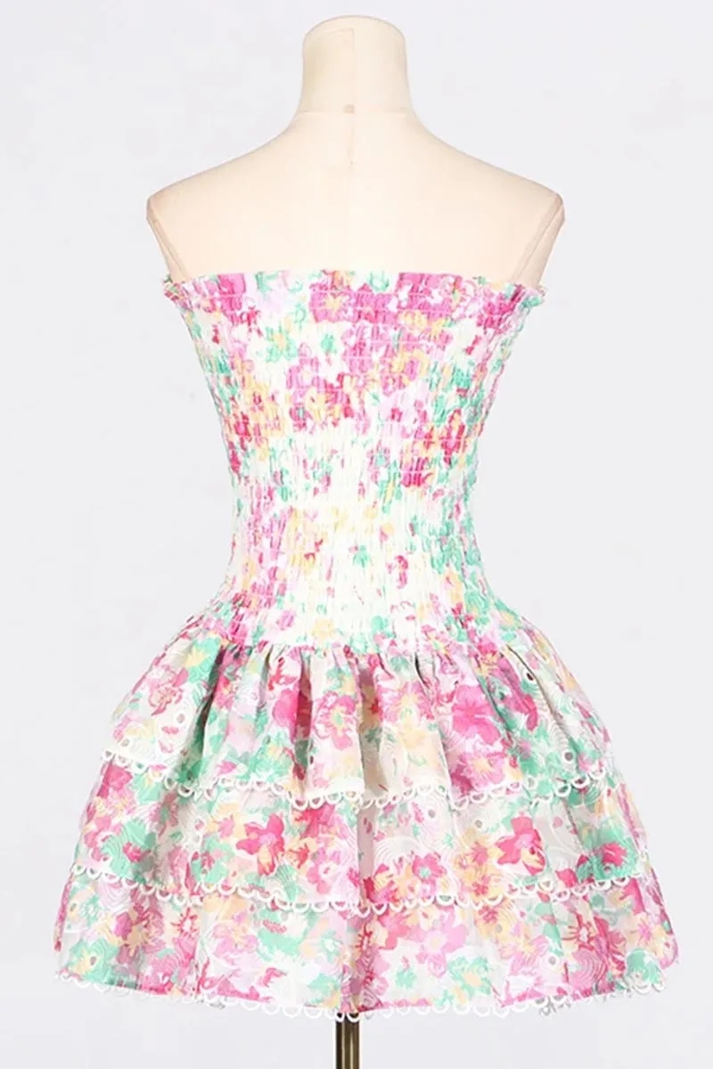 Summer Icon Graceful Strapless Mini Dress