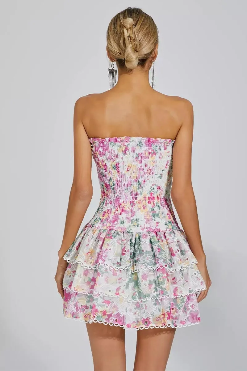 Summer Icon Graceful Strapless Mini Dress