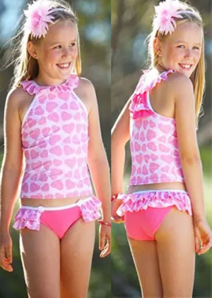 Sun Emporium girls tankinis - pink lemonade