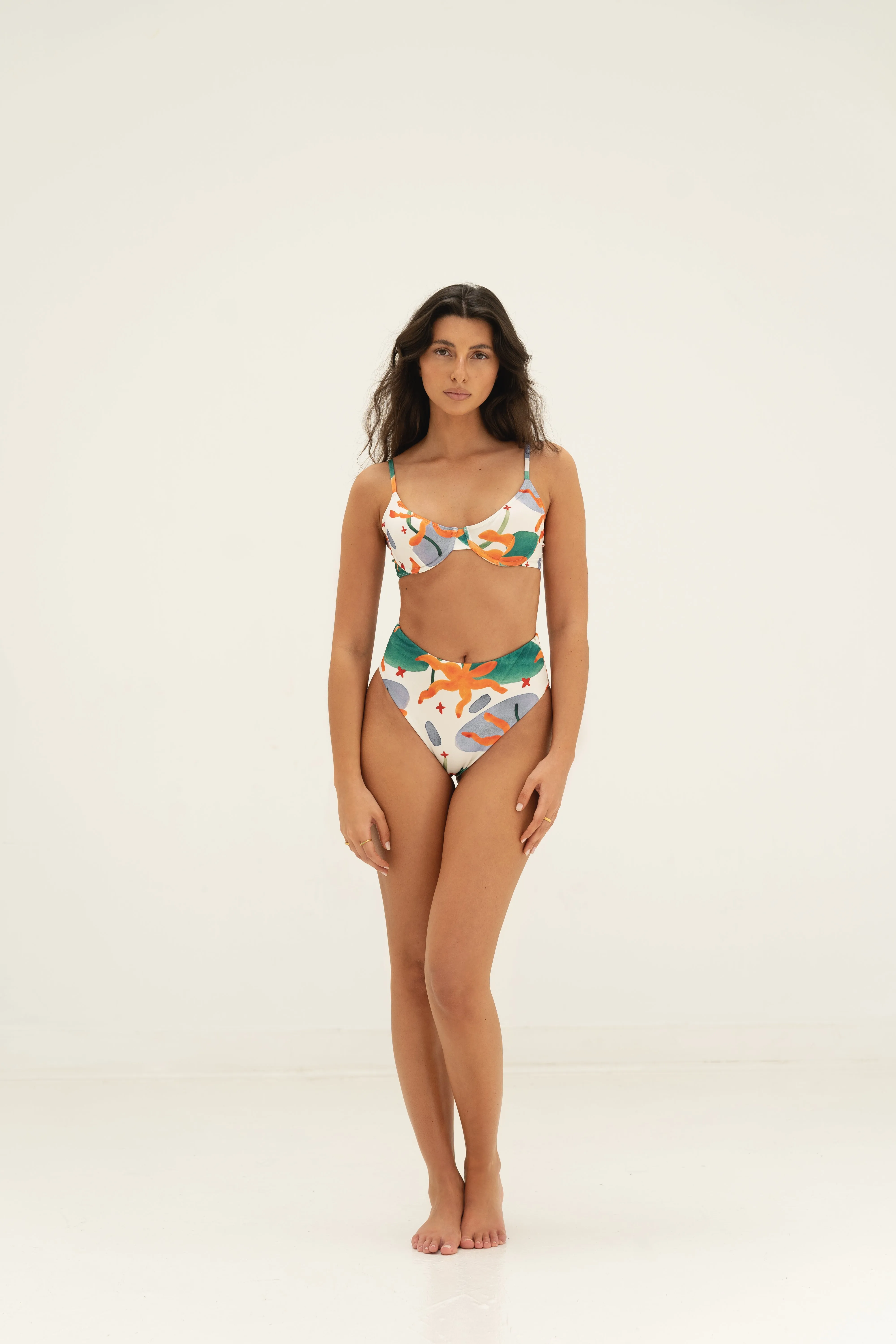 sustainable swimwear bottoms saint abstract print
