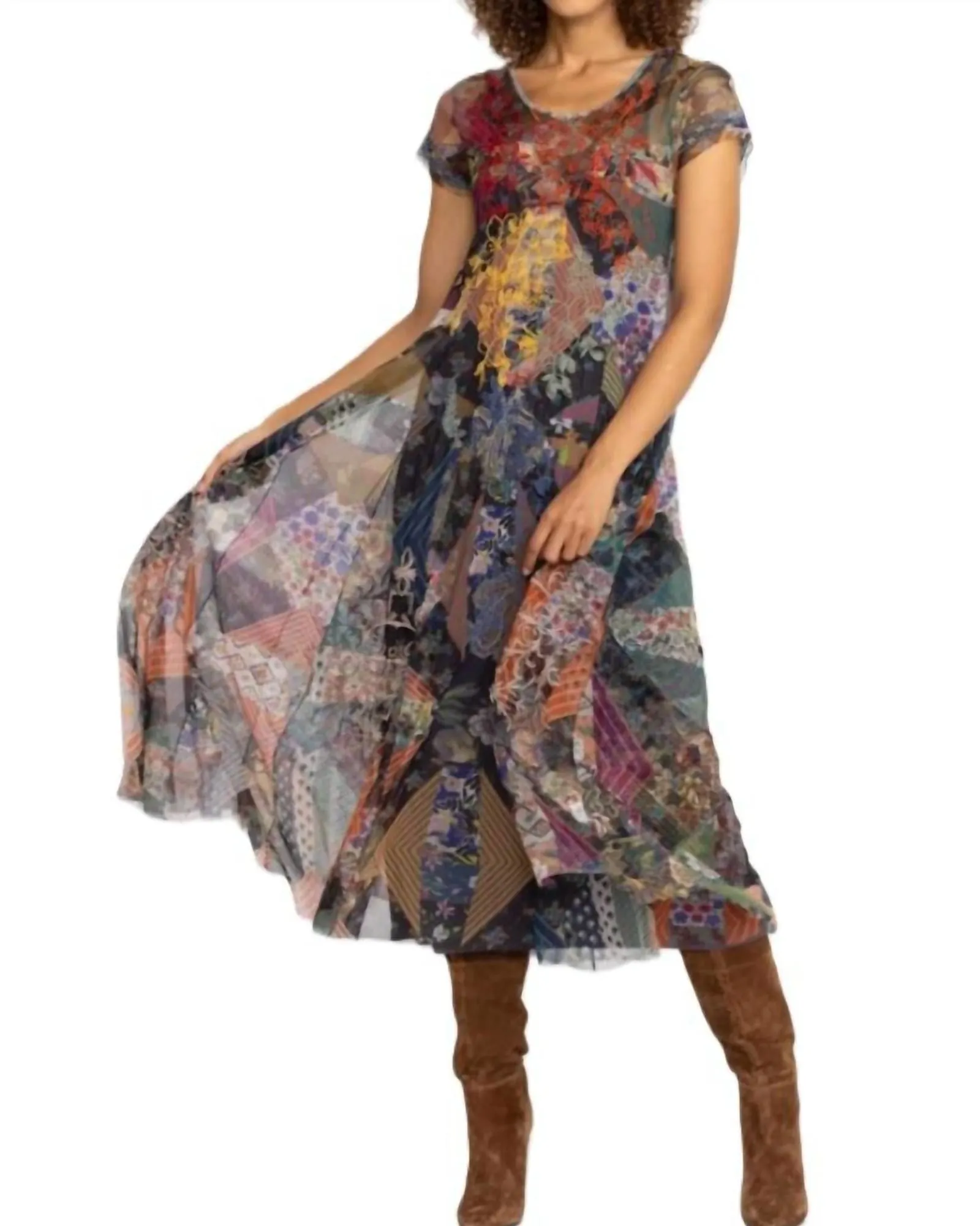 Tahlia Mesh Dress in Multi | Multi