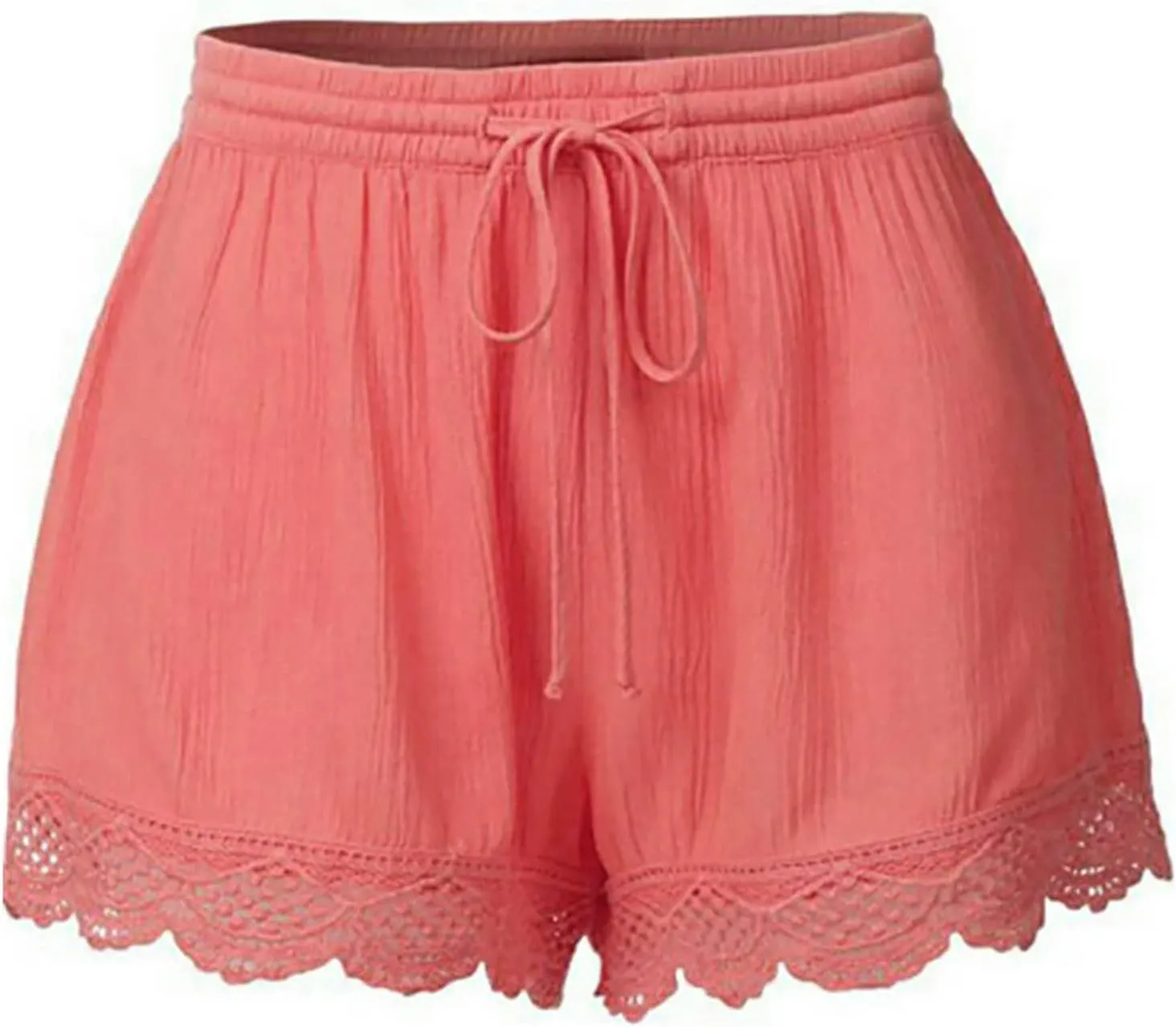 TANGNADE Shorts for Women Trendy High Elastic Waisted Drawstring Beach Shorts 2024 Summer Flowy Wide Leg Shorts