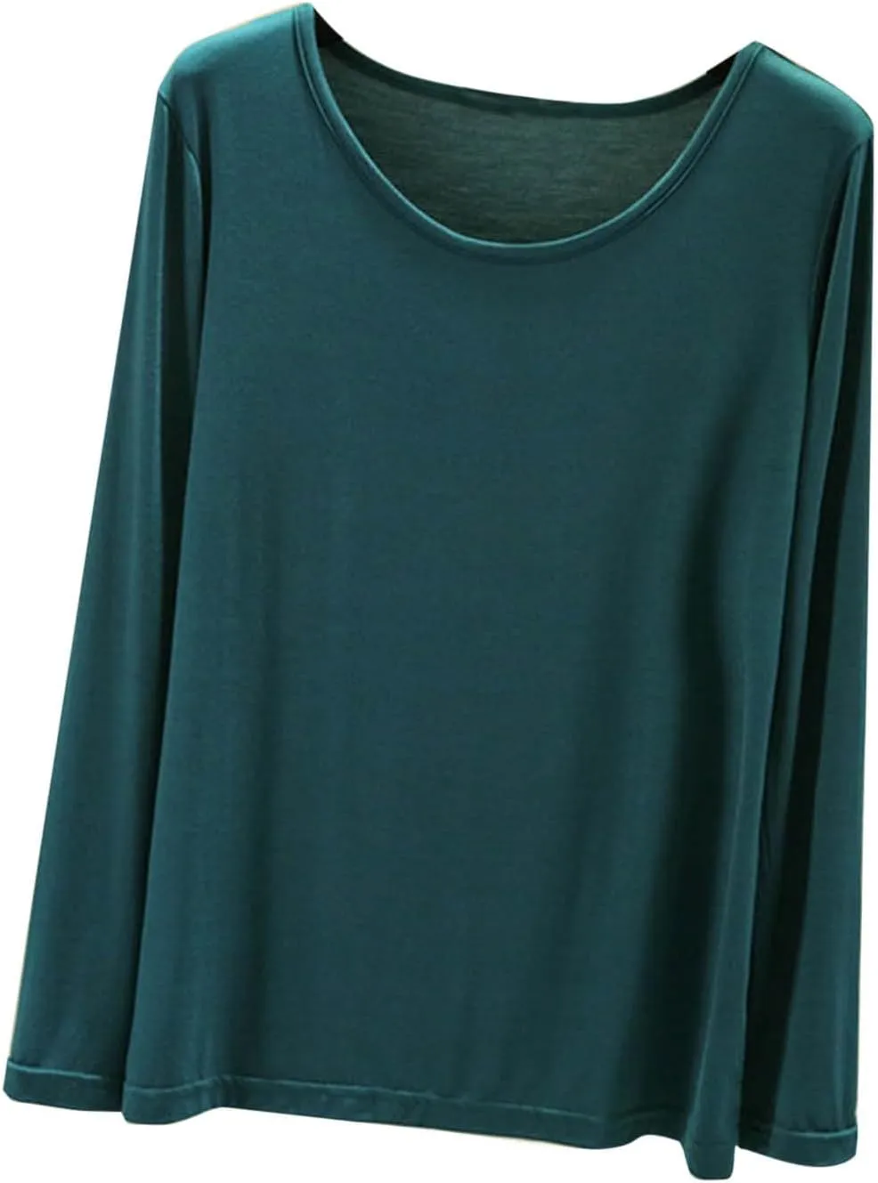 TANGNADE Women's Long Sleeve Sleep T-Shirt Crew Neck Pajama Tops Nightwear Comfy Shirts Trendy Fashion Lounge Clothes