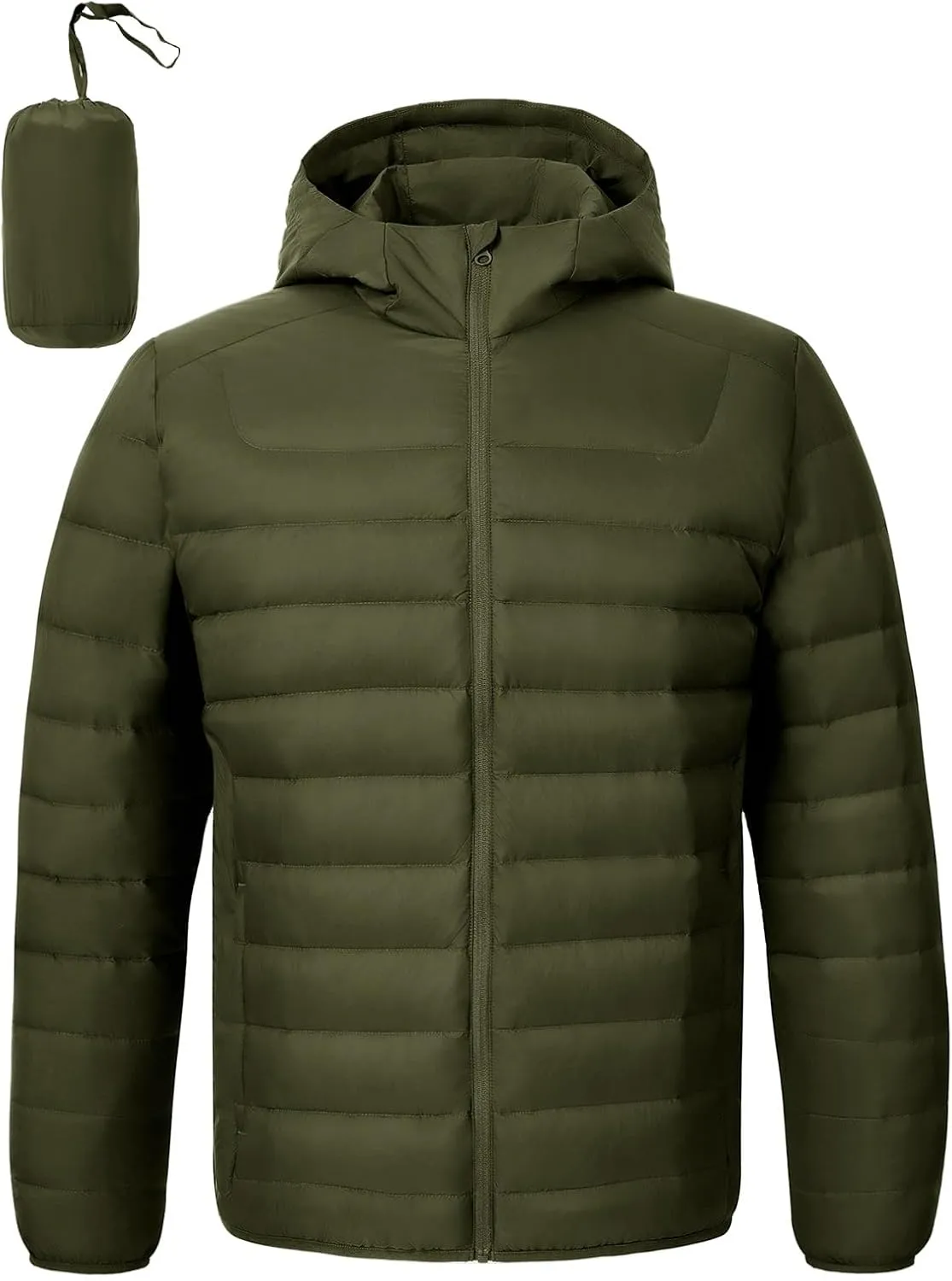 TBMPOY Men's Down Puffer Jackets Packable Lightweight Winter Coat Hooded Warm Insulated Puffy Jacket
