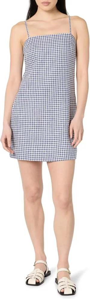 The Drop Women's Standard Seville Linen Mini Shift Dress