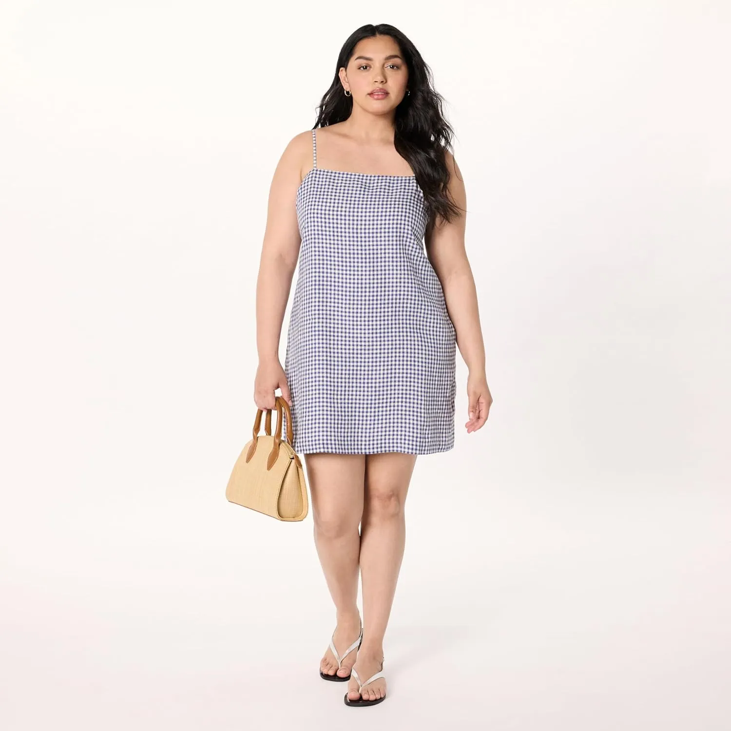The Drop Women's Standard Seville Linen Mini Shift Dress