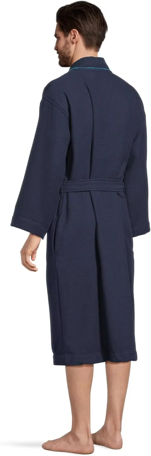 Tommy Bahama mens 48" Cotton Blend Waffle Kimono Robe