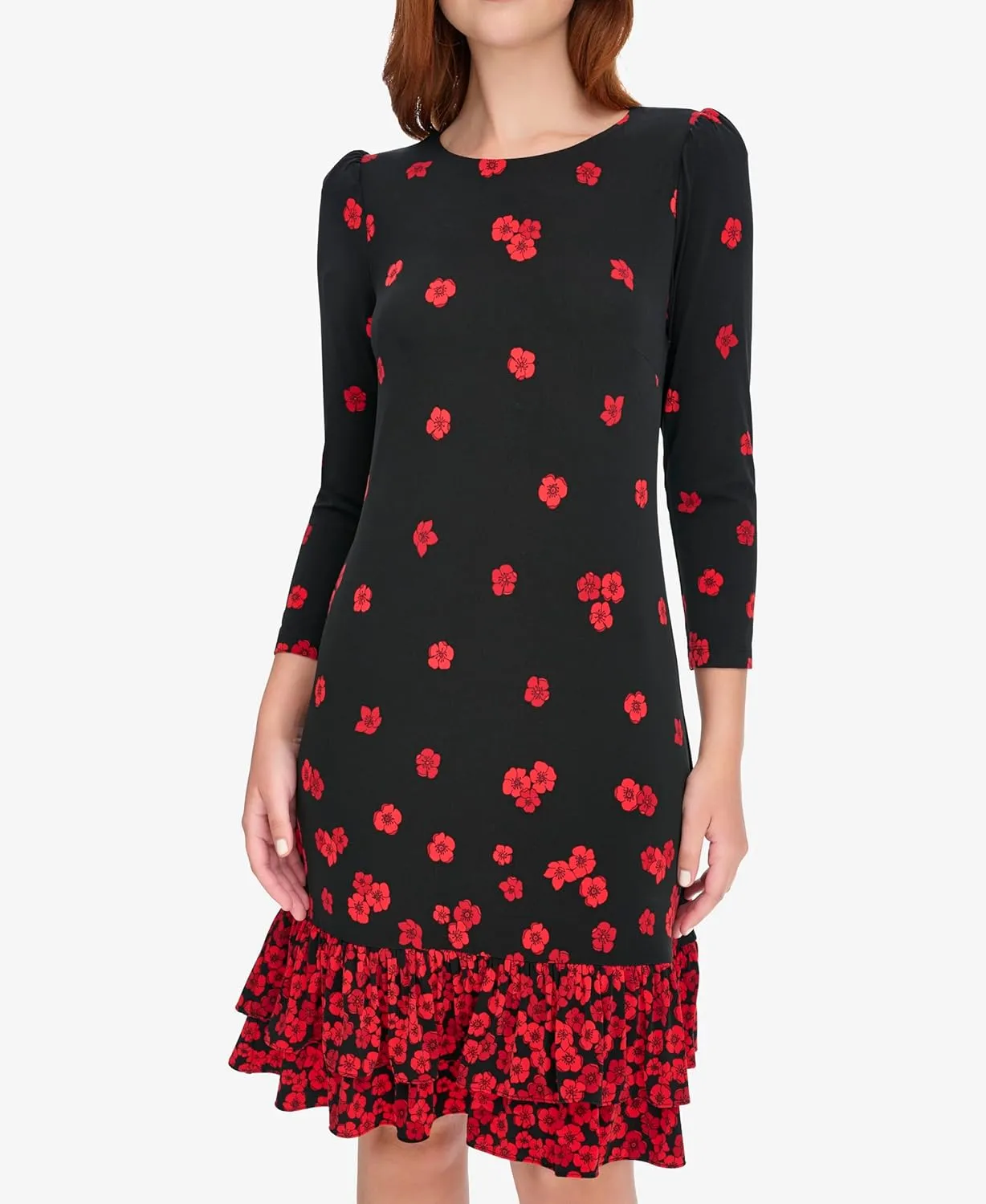 Tommy Hilfiger Women's Jersey Stretch 3/4 Sleeve Dress