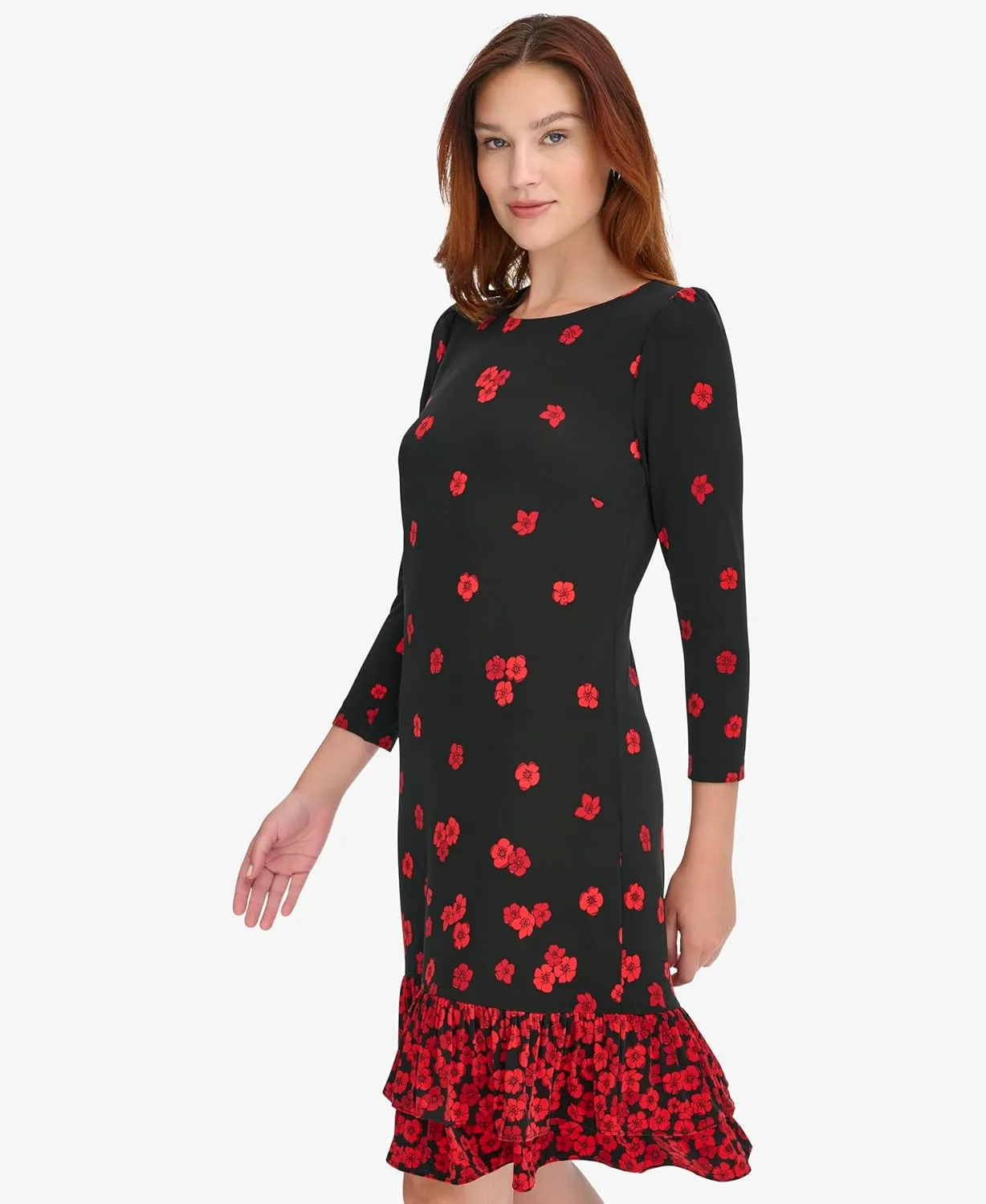 Tommy Hilfiger Women's Jersey Stretch 3/4 Sleeve Dress