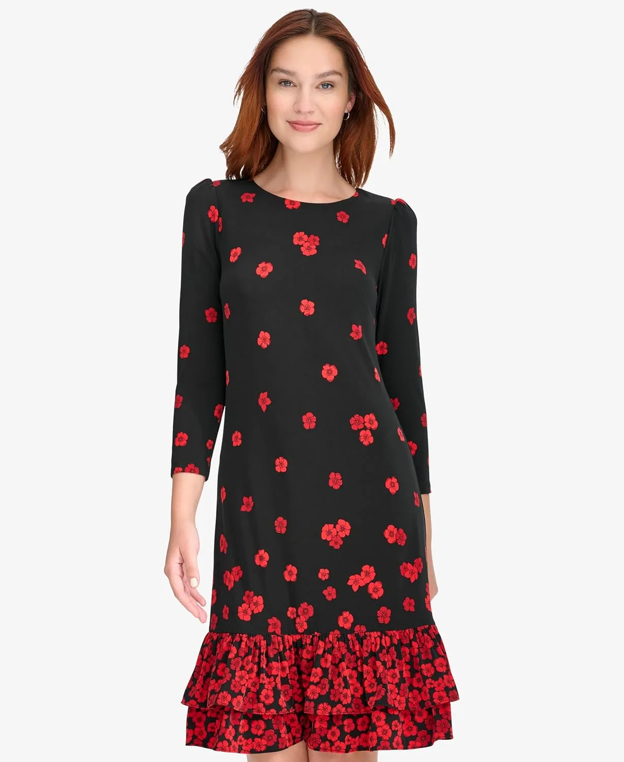 Tommy Hilfiger Women's Jersey Stretch 3/4 Sleeve Dress