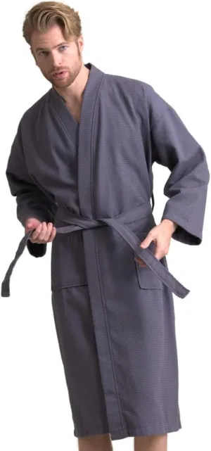 TOWELNROBE Luxurious Cotton,Long, Lightweight, Soft and Absorbent Bathrobes for Men