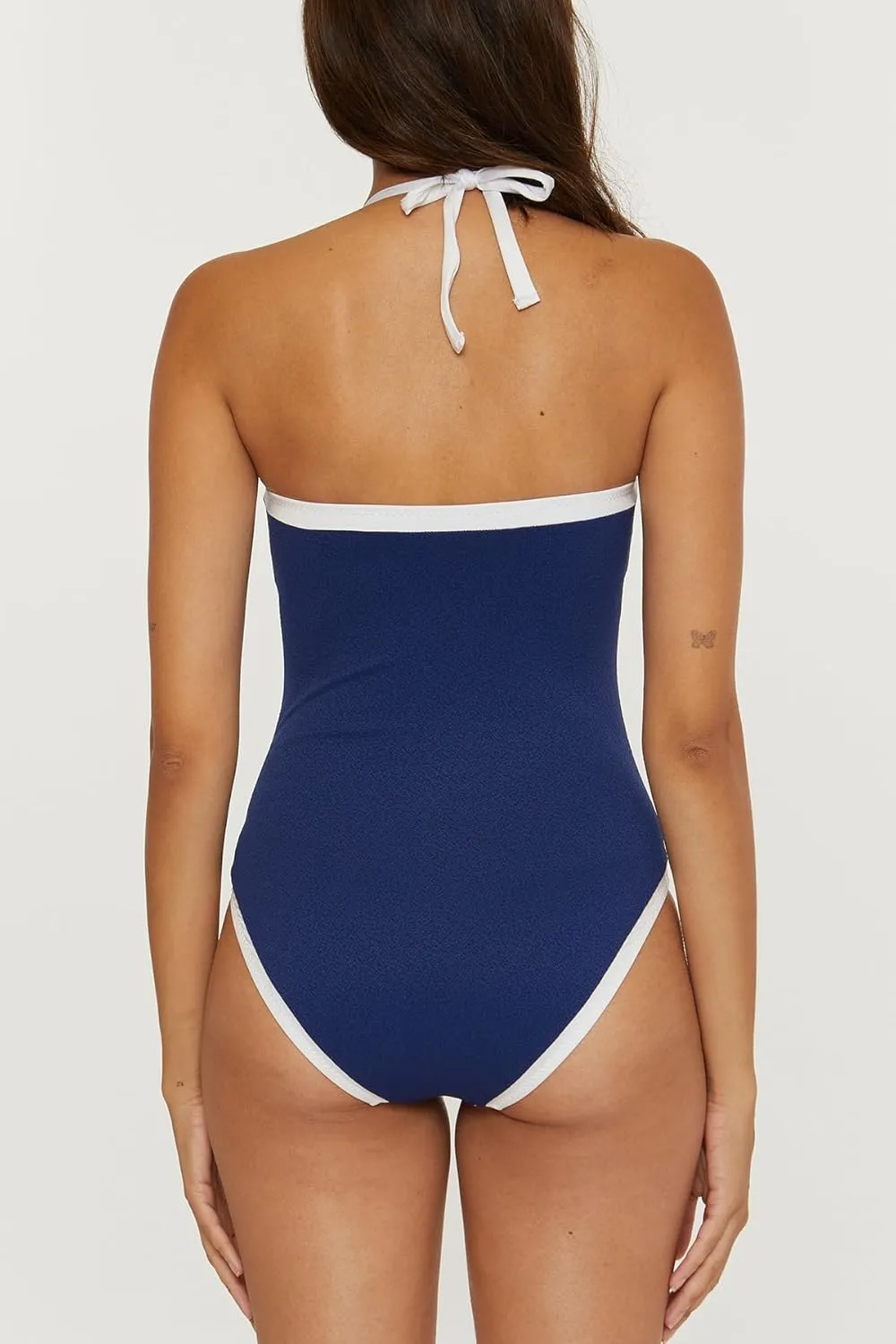 Trina Turk Women's Standard Courtside Bandeau One Piece Swimsuit, Keyhole, Cut Out, Bathing Suits
