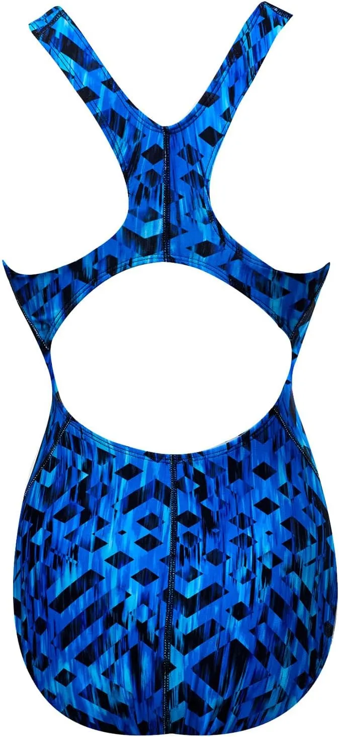 TYR Girls' Waveback Athletic One Piece Swimsuit