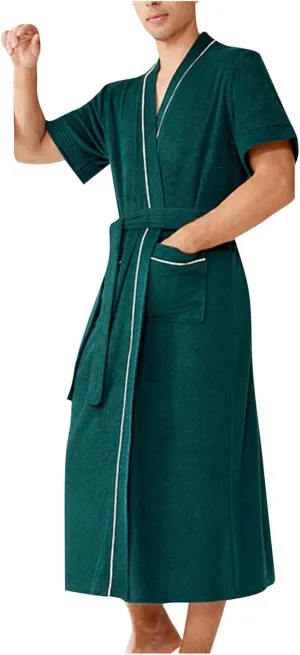 Unisex Bath Robe, Long Robes for Women & n, Comfy Soft Cotton Bathrobes with Pockets