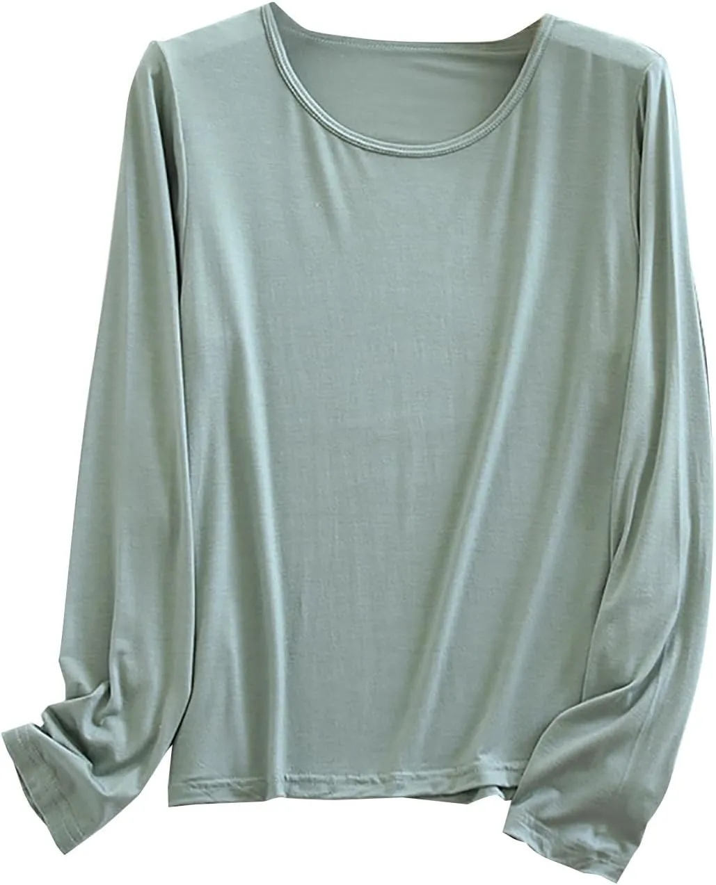 Women Lightweight Pajamas Tops Long Sleeve Plain Lounge T-Shirt Crewneck Soft Pajama Shirts Sleep Tunics Tee