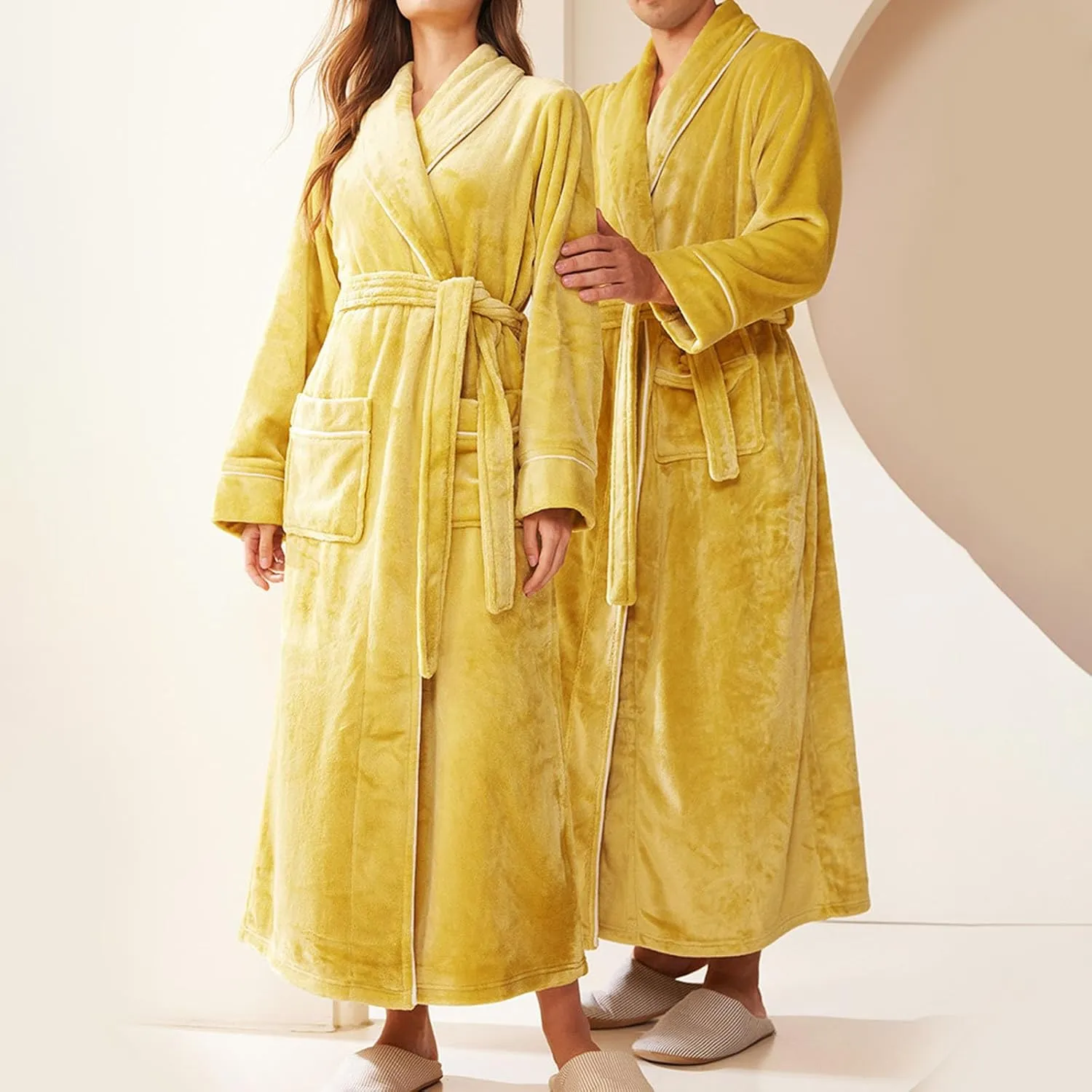 Women Robe Fleece Plush Soft Fluffy Fuzzy Cozy Warm Lightweight Bathrobe Shower Spa House Long Shaggy Robe for Women