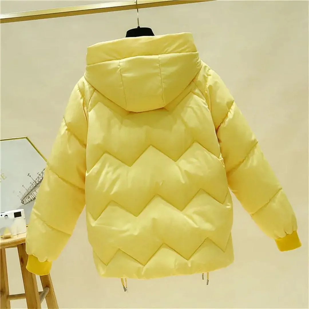 Women Winter Coat Down Cotton Jacket Lightweight Warm Loose Cotton Padded Jackets Casual Outerwear