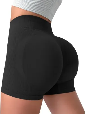 Women Workout Shorts High Waist Seamless Yoga Shorts Scrunch Butt Lifting Gym Shorts Running Booty Biker Shorts