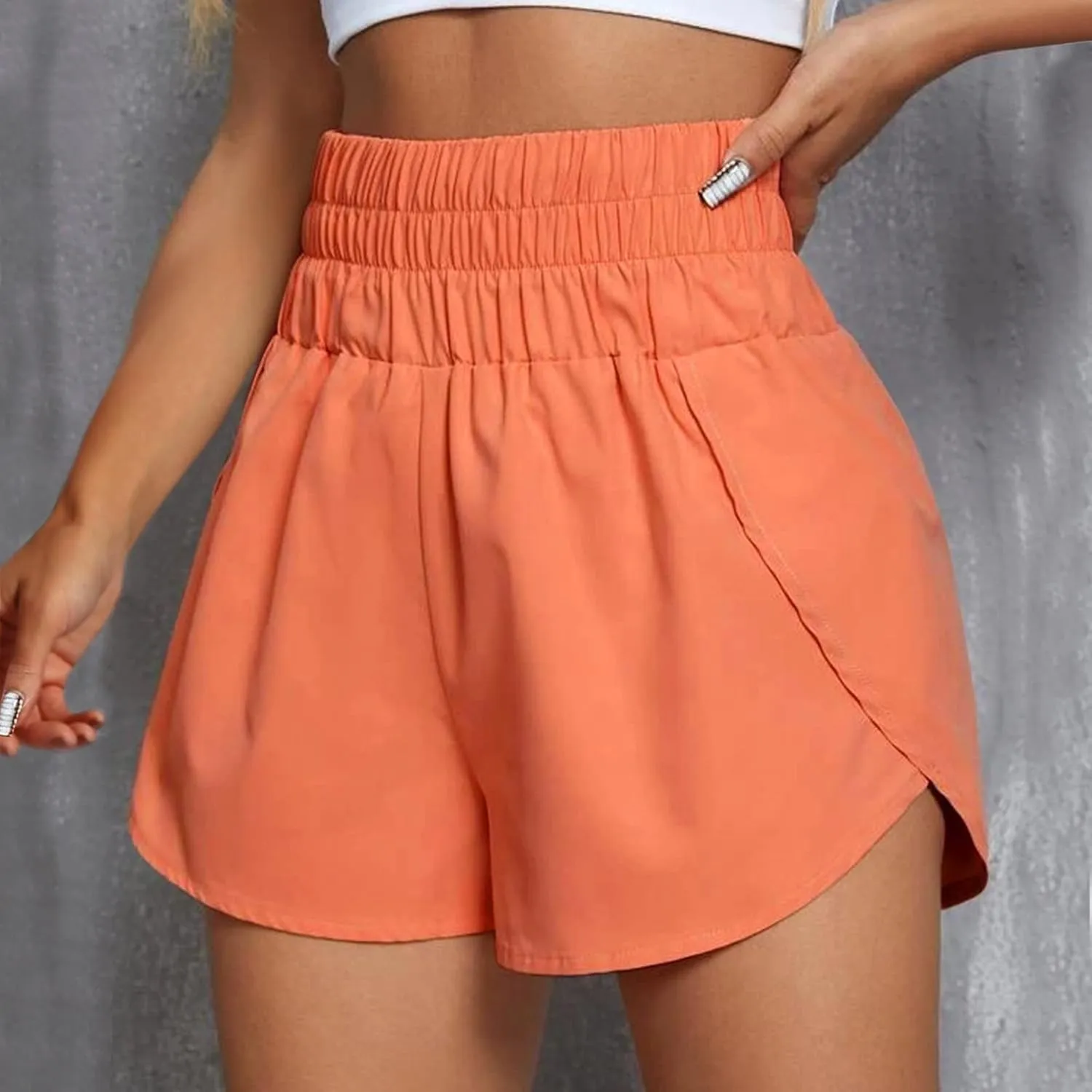 Womens High Waisted Gym Yoga Shorts Workout Running Athletic Shorts Casual Plus Size Lounge Shorts Summer Cute Shorts