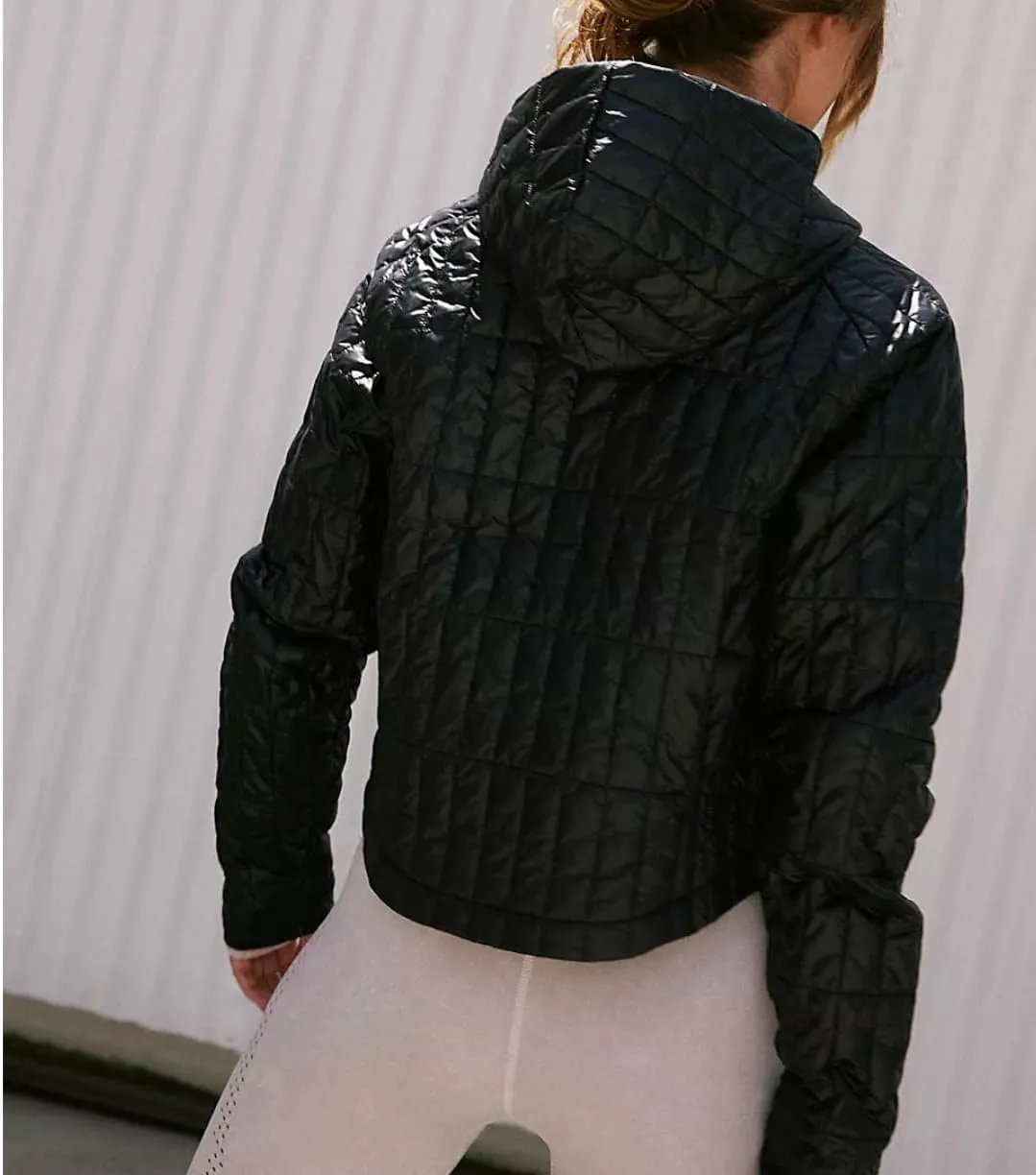 Womens Hooded Puffer Jacket Feather Packable Quilted Jackets Lightweight Zipper Padded Coat with Pockets