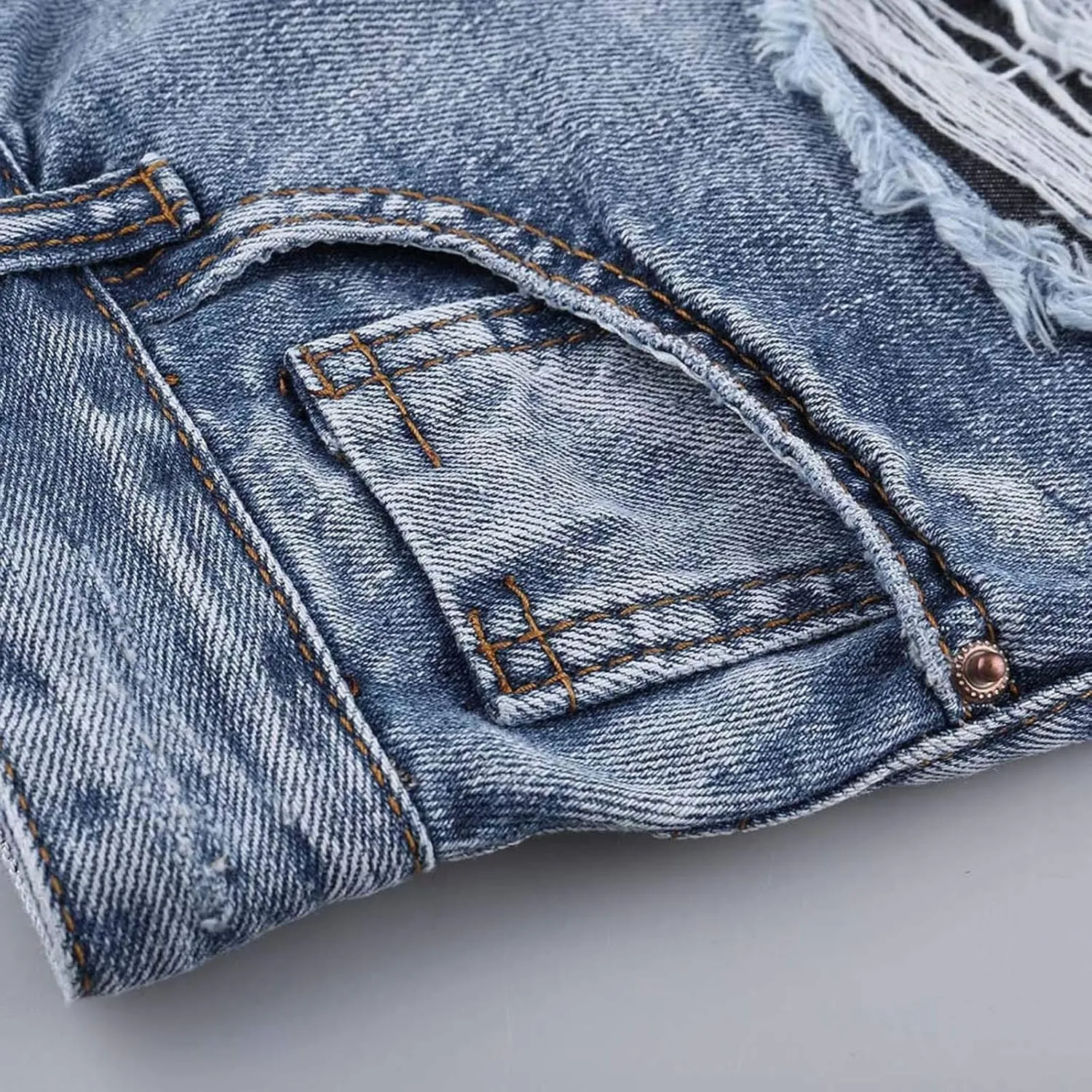 Women's Juniors Ripped Tie-dye Denim Jean Shorts High Waisted Raw Hem Hot Shorts Summer Stretchy Distressed Denim Shorts