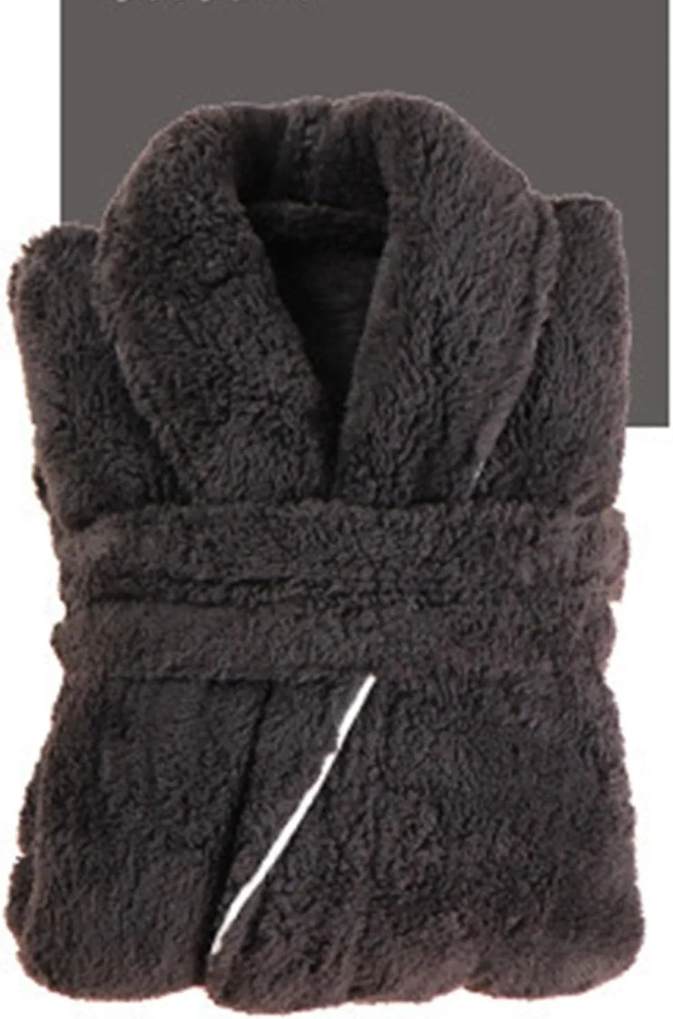 Women's Plush Fleece Robe Cozy Warm Soft Fluffy Bathrobe Fuzzy Female Spa Robe Thick Kimono Robes Warm House Coat