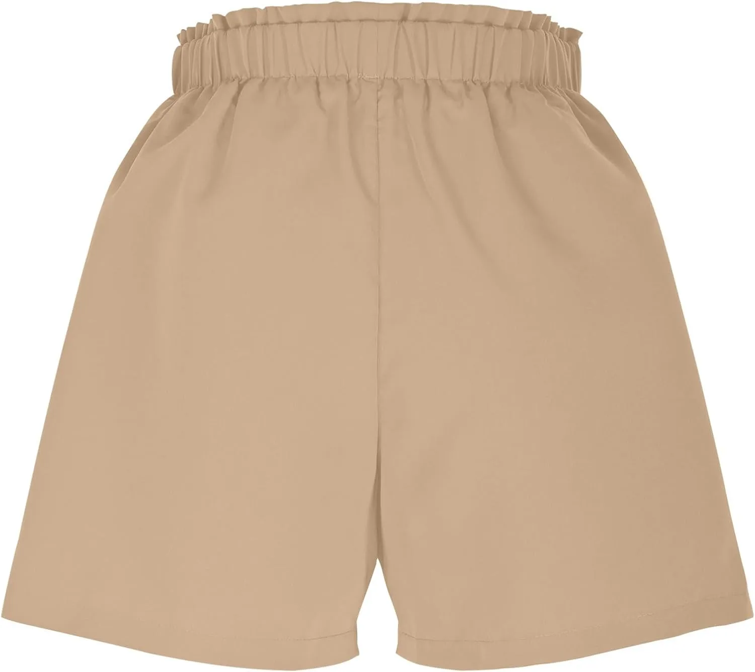 Womens Shorts Dressy Casual High Waisted Wide Leg Tailored Short Pants Smocked Pleated Summer Shorts with Pockets