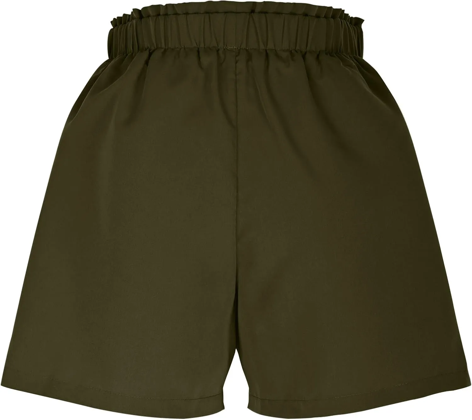 Womens Shorts Dressy Casual High Waisted Wide Leg Tailored Short Pants Smocked Pleated Summer Shorts with Pockets