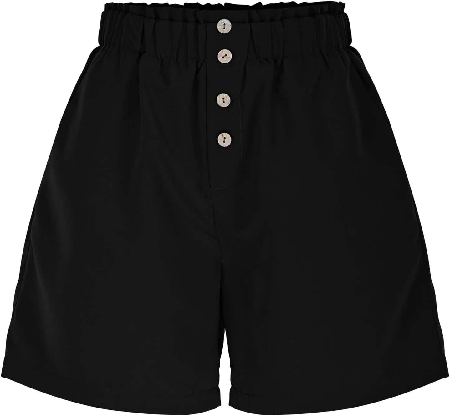 Womens Shorts Dressy Casual High Waisted Wide Leg Tailored Short Pants Smocked Pleated Summer Shorts with Pockets