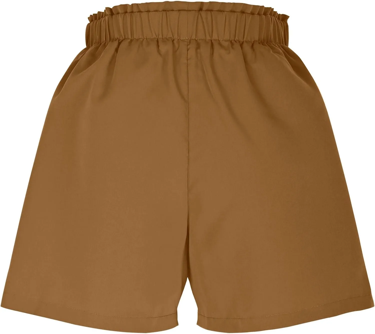 Womens Shorts Dressy Casual High Waisted Wide Leg Tailored Short Pants Smocked Pleated Summer Shorts with Pockets