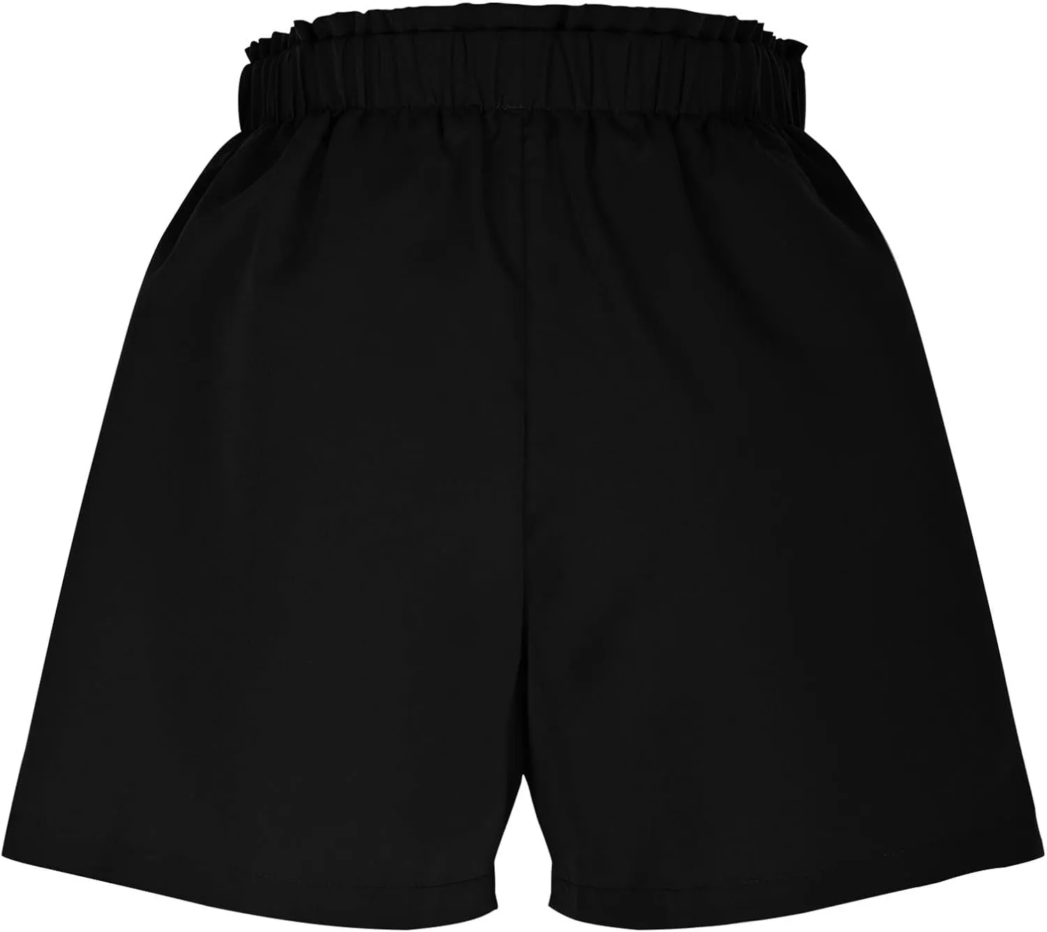 Womens Shorts Dressy Casual High Waisted Wide Leg Tailored Short Pants Smocked Pleated Summer Shorts with Pockets