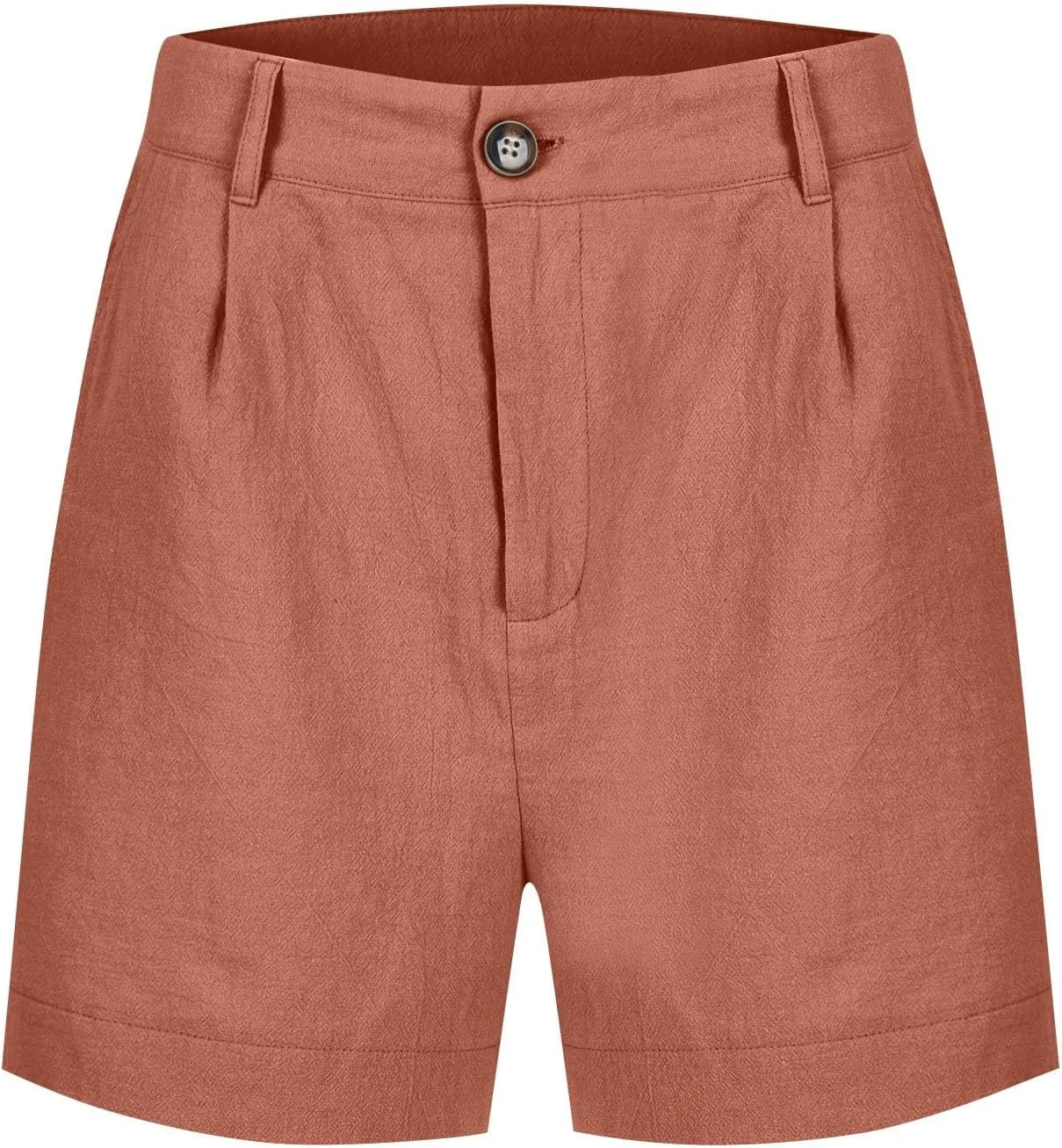 Womens Shorts Dressy High Waisted Wide Leg Tailored Pleated Business Casual Work Trouser Shorts Without Belts