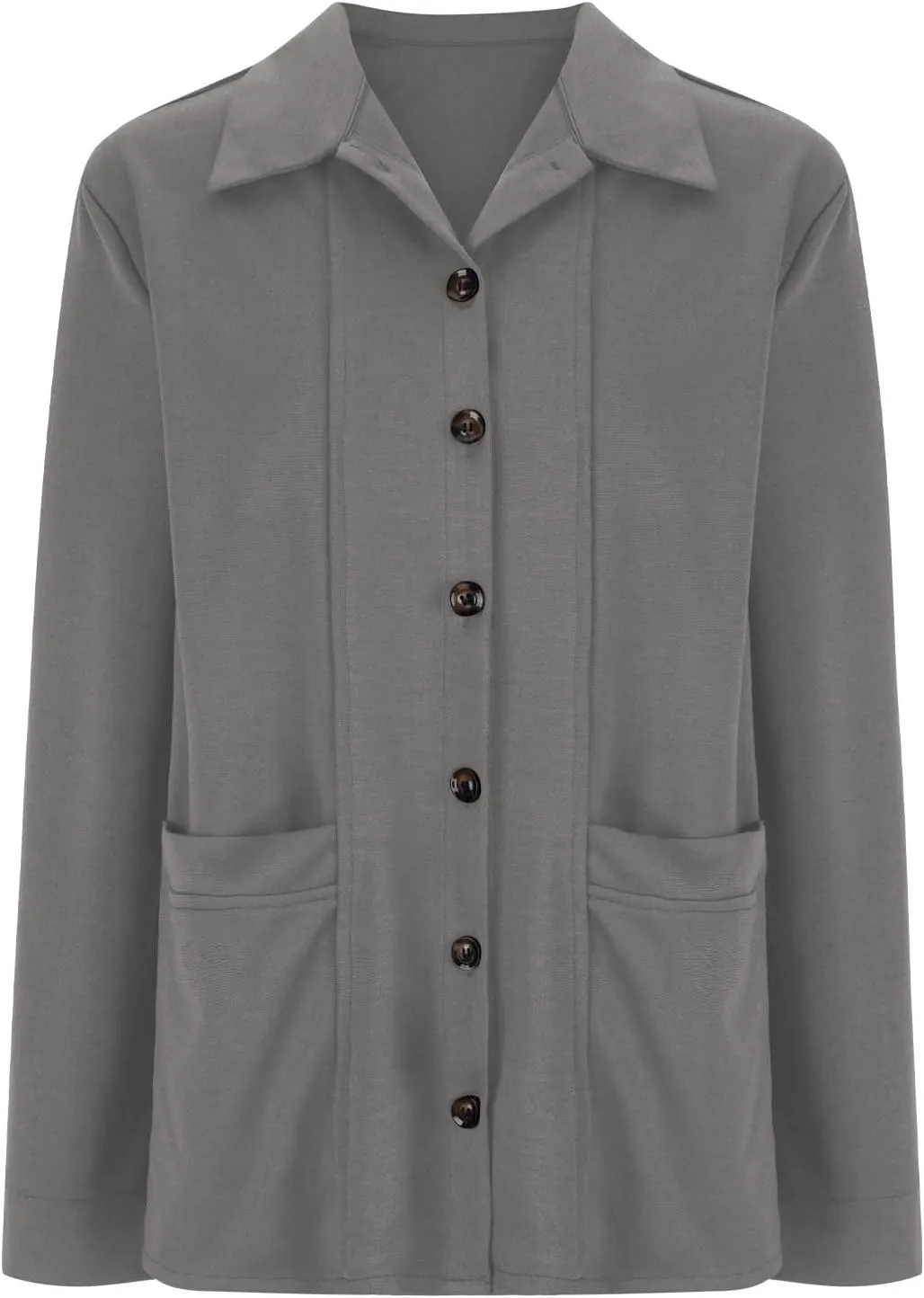 Womens Sweatshirt Blazer Jacket Business Casual Office Jackets Cardigan Lightweight Button Down Shacket with Pockets