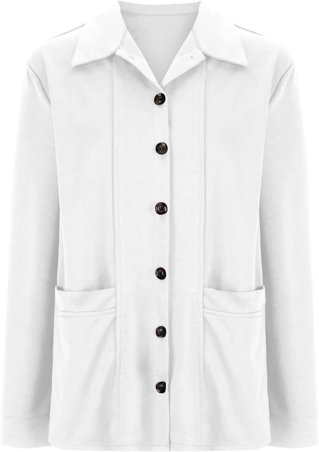 Womens Sweatshirt Blazer Jacket Business Casual Office Jackets Cardigan Lightweight Button Down Shacket with Pockets
